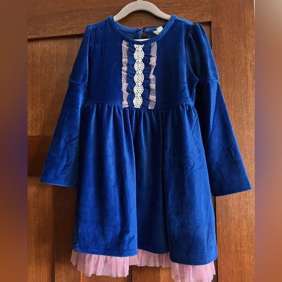 Matilda Jane Clara Ribbed Velour Lap Dress 6 - Picture 1 of 3